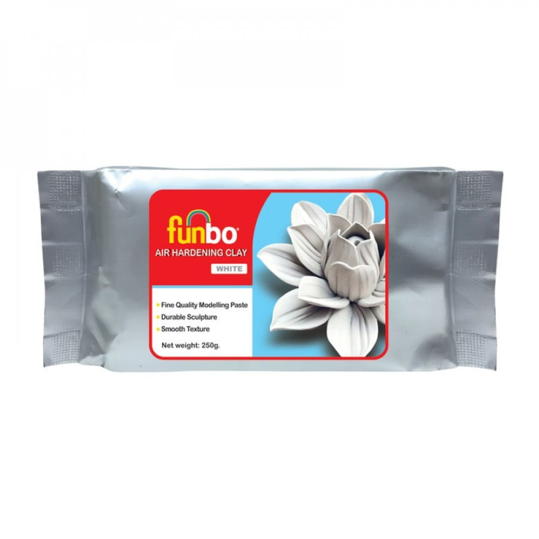 Funbo Air Hardening Clay 250 gms White FO-AHC-250-WE